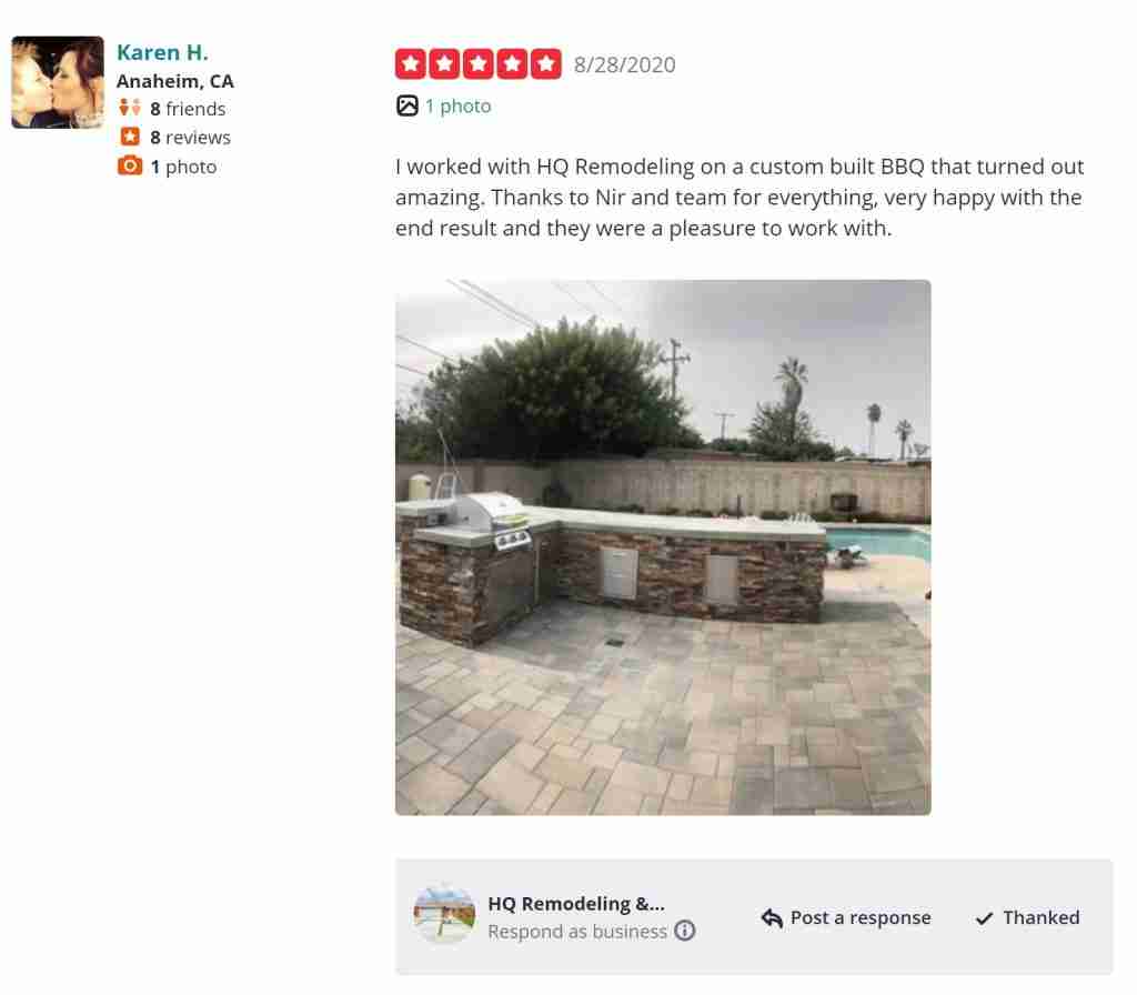 Karen Yelp Review by HQ Remodeling